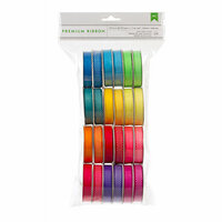 American Crafts - Ribbon Value Pack - Neon Ribbon - 24 Spools