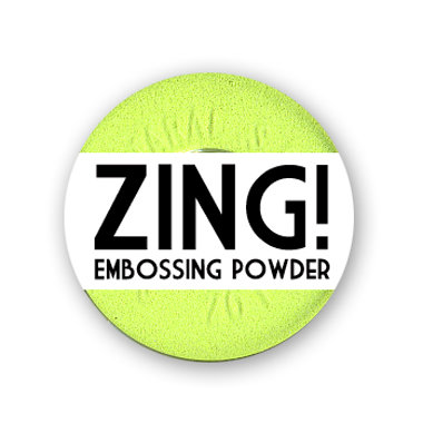 American Crafts - Zing! Collection - Fluorescent Embossing Powder - Neon Yellow, CLEARANCE