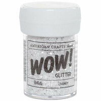 American Crafts - Wow! - Glitter - Chunky - White
