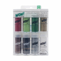 American Crafts - Christmas - Wow! - Glitter - Extra Fine - Christmas - 8 Pack
