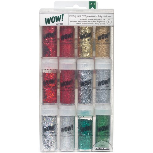 American Crafts - Christmas - Wow! - Glitter - Mixed Value Pack - Christmas