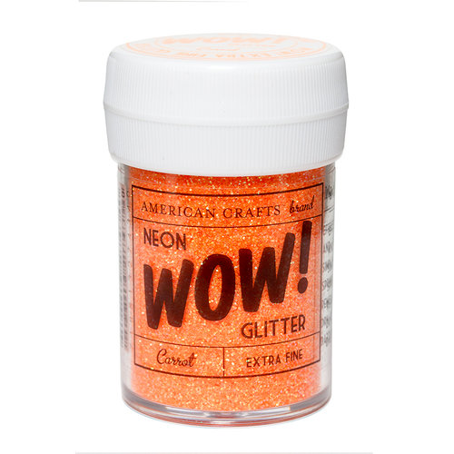 American Crafts - Wow! Neon Glitter - Extra Fine - Carrot