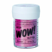 American Crafts - Wow! Neon Glitter - Extra Fine - Geranium