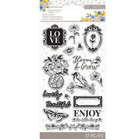 K&Company Antique Garden Vellum And Embossing Stickers 9/Pkg