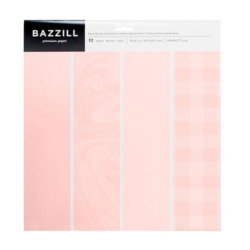 Bazzill Basics - 12 x 12 Cardstock Pack - Rose Quartz - 12 Pack