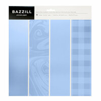 Bazzill Basics - 12 x 12 Cardstock Pack - Serenity Blue - 12 Pack