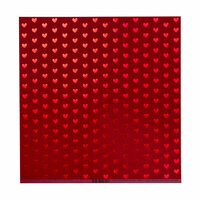 Bazzill Basics - 12 x 12 Paper with Foil Accents - Heart - Red Hots