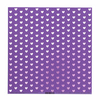 Bazzill Basics - 12 x 12 Paper with Foil Accents - Heart - Gummy Bear
