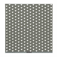 Bazzill Basics - 12 x 12 Paper with Foil Accents - Heart - Rock Candy