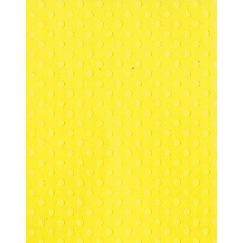 Bazzill Basics - 8.5 x 11 Cardstock - Dotted Swiss - Lemon Zest