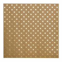 Bazzill Basics - 12 x 12 Kraft Paper With Foil Accents - Stars