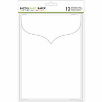 Bazzill Basics - Cards and Envelopes - 5 x 7 - White - Scalloped