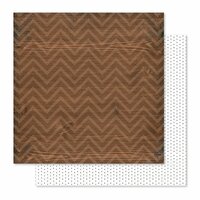 Pink Paislee - Cedar Lane Collection - 12 x 12 Double Sided Paper - Walnut Street