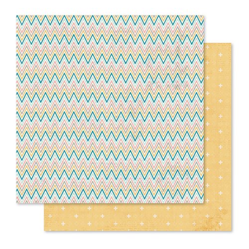 Pink Paislee - Cedar Lane Collection - 12 x 12 Double Sided Paper - Park Place