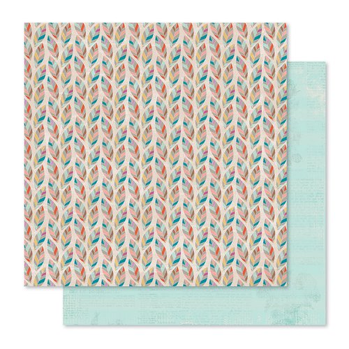 Pink Paislee - Cedar Lane Collection - 12 x 12 Double Sided Paper - 5th Avenue