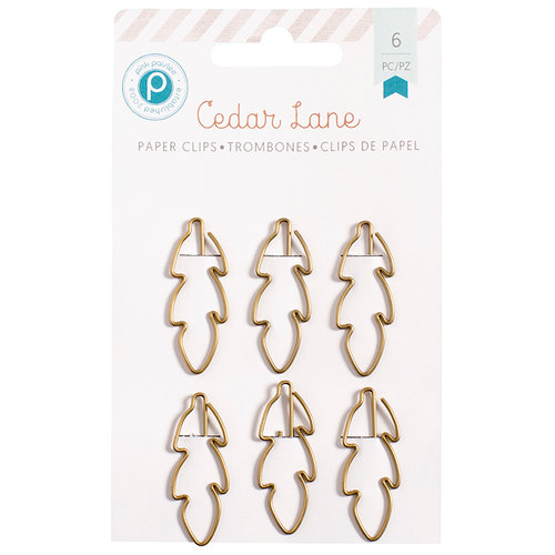 Pink Paislee - Cedar Lane Collection - Feather Paper Clips - Gold