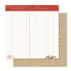 Pink Paislee - Yuletide Collection - Christmas - 12 x 12 Double Sided Paper - Makin A List