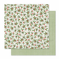 Pink Paislee - Yuletide Collection - Christmas - 12 x 12 Double Sided Paper - Mistletoe