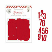 Pink Paislee - Yuletide Collection - Christmas - Countdown Numbers - Red