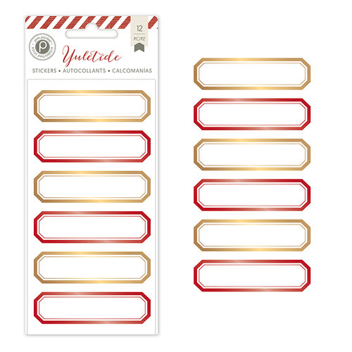 Pink Paislee - Yuletide Collection - Christmas - Foil Stickers - Labels