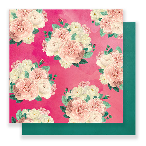 Pink Paislee - C'est La Vie Collection - 12 x 12 Double Sided Paper - Paper 08