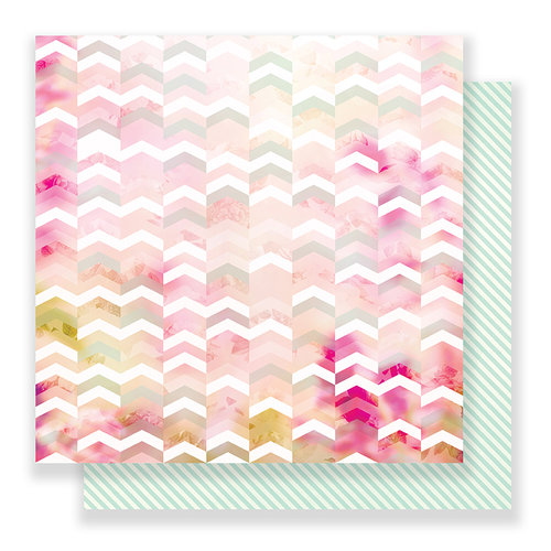 Pink Paislee - C'est La Vie Collection - 12 x 12 Double Sided Paper - Paper 11