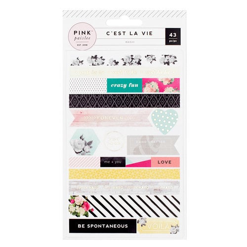 Pink Paislee - C'est La Vie Collection - Washi Sheets with Foil Accents