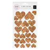 Pink Paislee - C'est La Vie Collection - Cork Stickers with Glitter Accents - Hearts