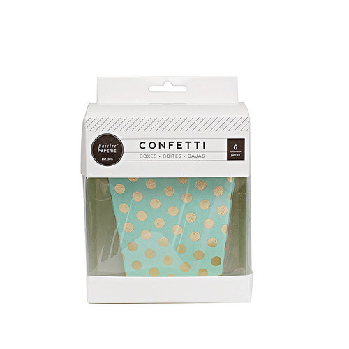Pink Paislee - Cest La Vie Collection - Treat Box - Mint and Gold Dots