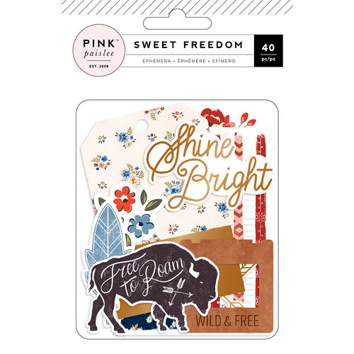 Pink Paislee - Sweet Freedom Collection - Ephemera with Foil Accents