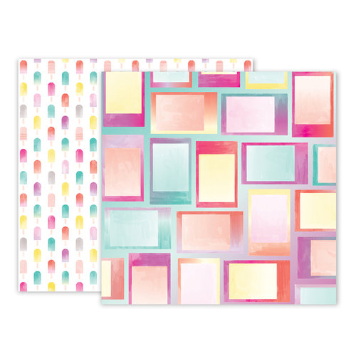 Pink Paislee - Summer Lights Collection - 12 x 12 Double Sided Paper - Paper 7