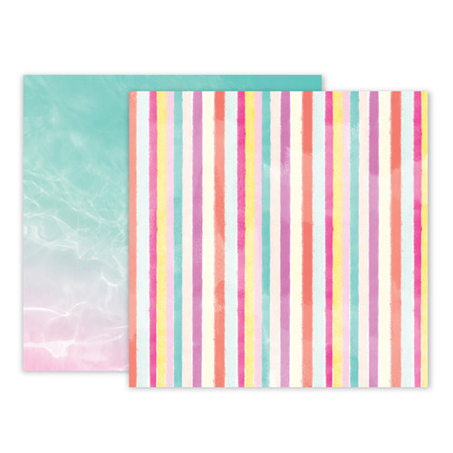 Pink Paislee - Summer Lights Collection - 12 x 12 Double Sided Paper - Paper 9