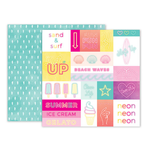 Pink Paislee - Summer Lights Collection - 12 x 12 Double Sided Paper - Paper 12