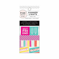 Pink Paislee - Summer Lights Collection - Mini Washi Tape Set with Foil Accents