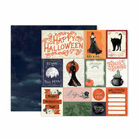 Pink Paislee - Spellcast Collection - Halloween - 12 x 12 Double Sided Paper - Paper 1