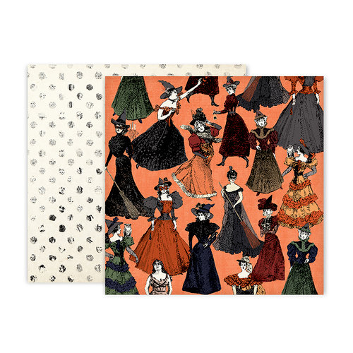 Pink Paislee - Spellcast Collection - Halloween - 12 x 12 Double Sided Paper - Paper 6