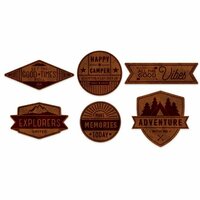 Pink Paislee - Outfitters Collection - Faux Leather Badges