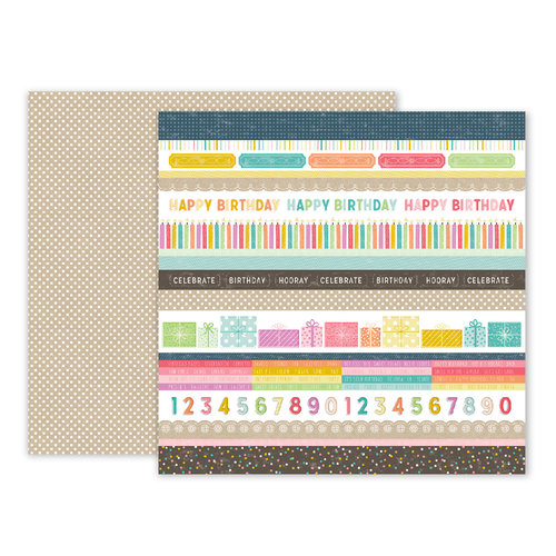 Pink Paislee - Birthday Bash Collection - 12 x 12 Double Sided Paper - Paper 02