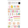 Pink Paislee - Birthday Bash Collection - Epoxy Stickers with Foil Accents