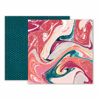 Pink Paislee - Moonstruck Collection - 12 x 12 Double Sided Paper - Paper 04
