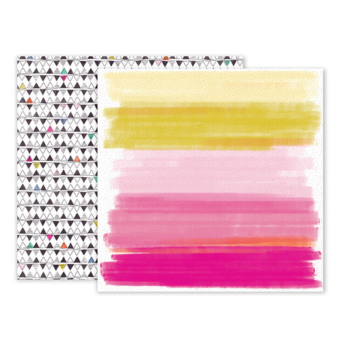 Pink Paislee - Oh My Heart Collection - 12 x 12 Double Sided Paper - Paper 08