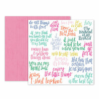 Pink Paislee - Oh My Heart Collection - 12 x 12 Double Sided Paper - Paper 09