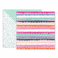 Pink Paislee - Oh My Heart Collection - 12 x 12 Double Sided Paper - Paper 17