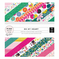 Pink Paislee - Oh My Heart Collection - 6 x 6 Paper Pad