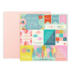 Pink Paislee - Turn The Page Collection - 12 x 12 Double Sided Paper - Paper 1