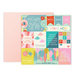 Pink Paislee - Turn The Page Collection - 12 x 12 Double Sided Paper - Paper 1