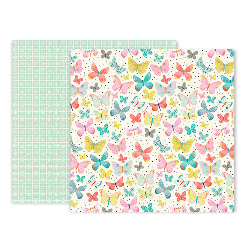 Pink Paislee - Turn The Page Collection - 12 x 12 Double Sided Paper - Paper 4