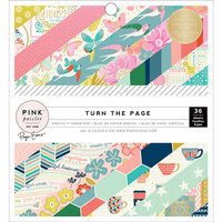 Pink Paislee - Turn The Page Collection - 6 x 6 Paper Pad with Foil Accents