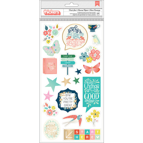 Pink Paislee - Turn The Page Collection - Thickers - Chipboard - Foil - Icons