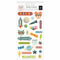 Pink Paislee - Wild Child Collection - Puffy Stickers - Boy